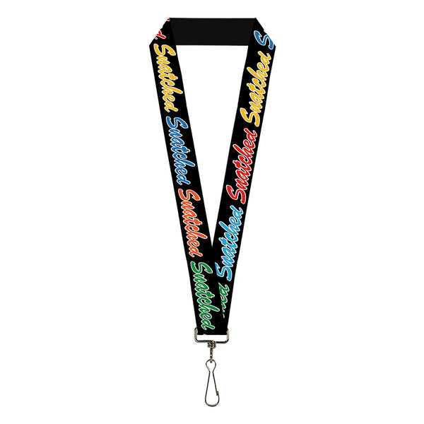 Buckle-Down Lanyard - 1.0" - SNATCHED Script Black/Multi Color