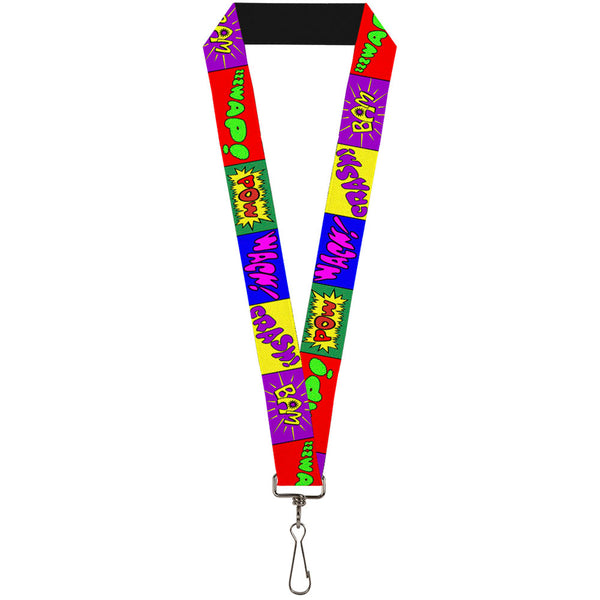 Buckle-Down Lanyard - 1.0" - Sound Effect Blocks Multi Color