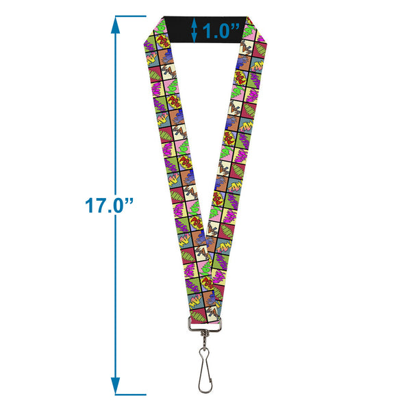 Buckle-Down Lanyard - 1.0" - Sound Effect Checkers Multi Color