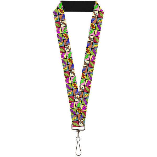 Buckle-Down Lanyard - 1.0" - Sound Effect Checkers Multi Color