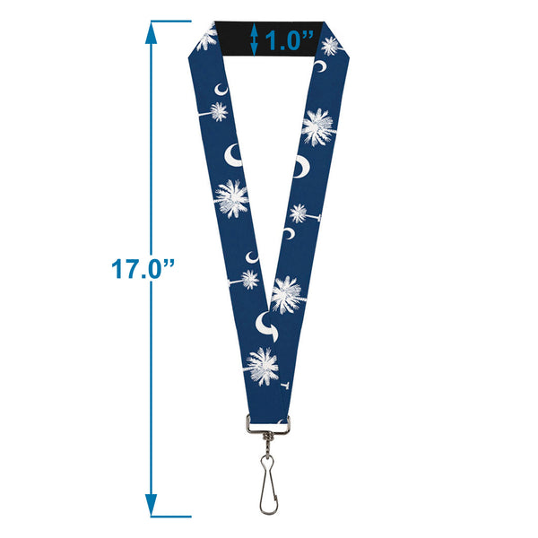 Buckle-Down Lanyard - 1.0" - South Carolina Flags Scattered