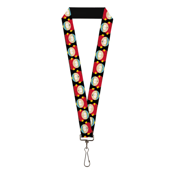 Buckle-Down Lanyard - 1.0" - South Park Cartman Flip Poses Black