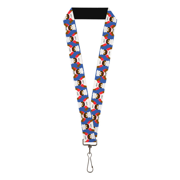 Buckle-Down Lanyard - 1.0" - South Park Chef Pose Flips Blue