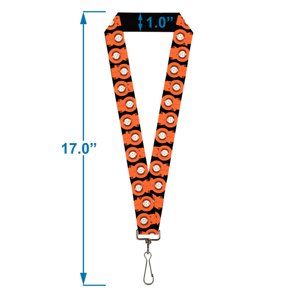 Buckle-Down Lanyard - 1.0" - South Park Kenny Flip Poses Black