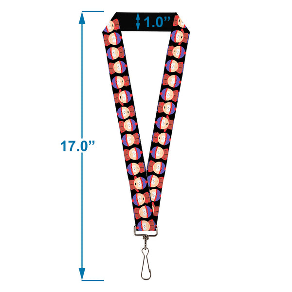 Buckle-Down Lanyard - 1.0" - South Park Stan Flip Poses Black