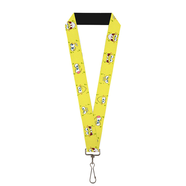 Buckle-Down Lanyard - 1.0" - SpongeBob Expressions Yellow