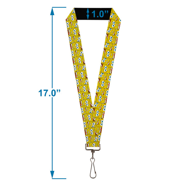 Buckle-Down Lanyard - 1.0" - SpongeBob SquarePants Smiling Pose Stacked