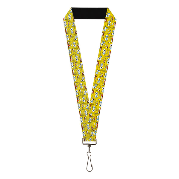 Buckle-Down Lanyard - 1.0" - SpongeBob SquarePants Smiling Pose Stacked