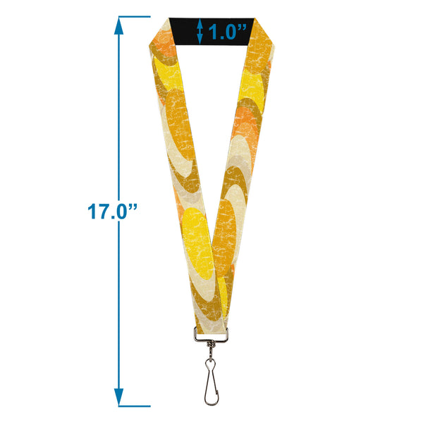 Buckle-Down Lanyard - 1.0" - Spots Stacked Weathered Yellows/Browns