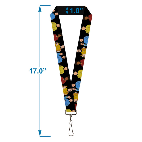 Buckle-Down Lanyard - 1.0" - Star Trek Original Series Crew Member Group Black