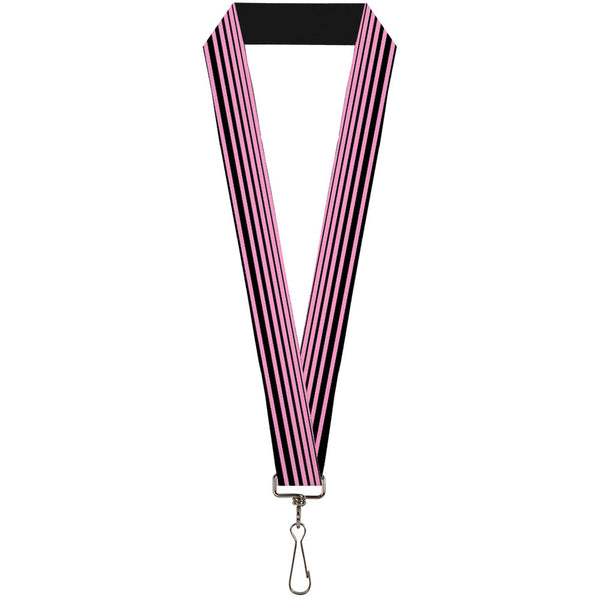 Buckle-Down Lanyard - 1.0" - Stripe Transition Black Pink
