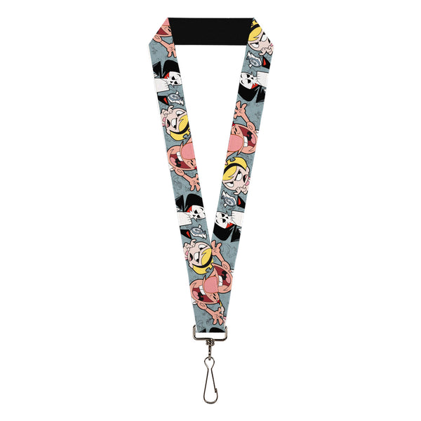 Buckle-Down Lanyard - 1.0" - The Grim Adventures of Billy & Mandy Group Pose Gray