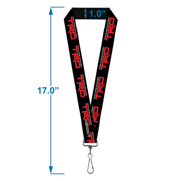 Buckle-Down Lanyard - 1.0" - TOYOTA RACING DEVELOPMENT TRD Logo Black/White/Red