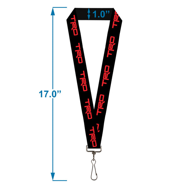 Buckle-Down Lanyard - 1.0" - Toyota Racing Development TRD Logo Black/Red