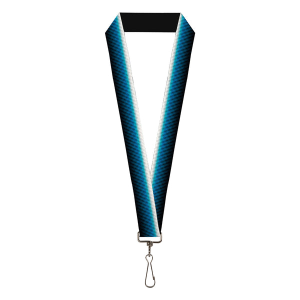 Buckle-Down Lanyard - 1.0" - Transitioning Dots White Blue Black