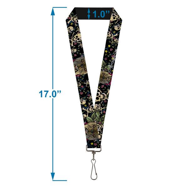 Buckle-Down Lanyard - 1.0" - Trust No One CLOSE-UP Black