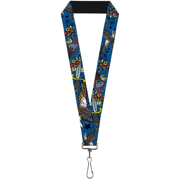 Buckle-Down Lanyard - 1.0" - Truth and Justice CLOSE-UP Blue