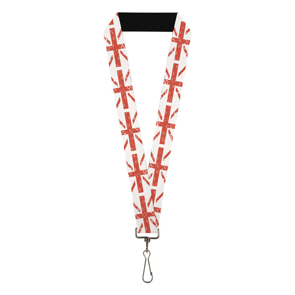 Buckle-Down Lanyard - 1.0" - United Kingdom Flags Weathered