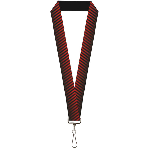 Buckle-Down Lanyard - 1.0" - Vertical Stripes Transition Black Red