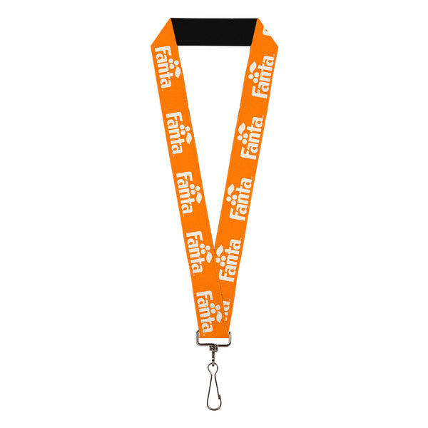 Buckle-Down Lanyard - 1.0" - Vintage Orange FANTA Logo Orange/White