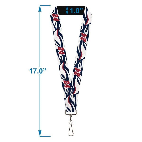 Buckle-Down Lanyard - 1.0" - William Byron #24 Car Scheme White/Red/Blue