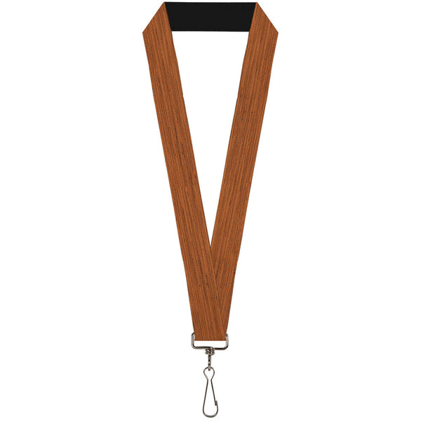 Buckle-Down Lanyard - 1.0" - Wood Grain2 Horizontal Reddish Brown