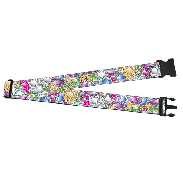 Buckle-Down Luggage Strap - 2.0" - Gems Stacked Multi Color