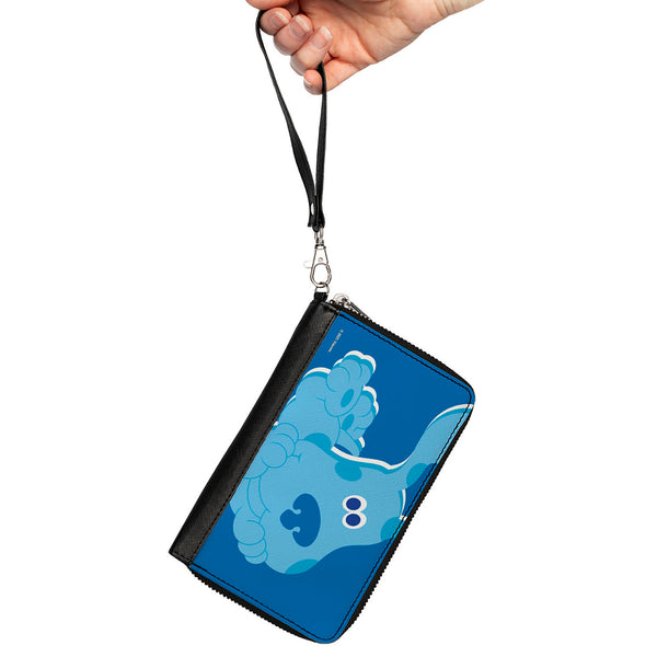 Buckle-Down PU Zip Around Wallet Rectangle - Blue's Clues Blue Full Body Smiling Pose Blues