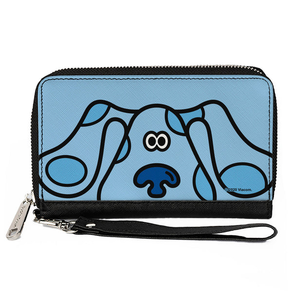 Buckle-Down PU Zip Around Wallet Rectangle - Blue's Clues Blue Face Blues