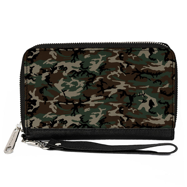 Buckle-Down PU Zip Around Wallet Rectangle - Camo Olive4
