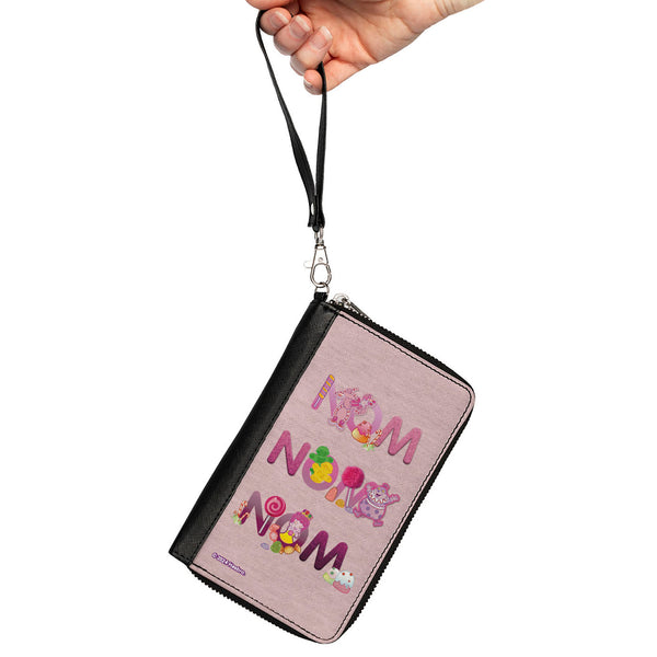 Buckle-Down PU Zip Around Wallet Rectangle - Candy Land NOM NOM NOM Characters And Candy Pinks