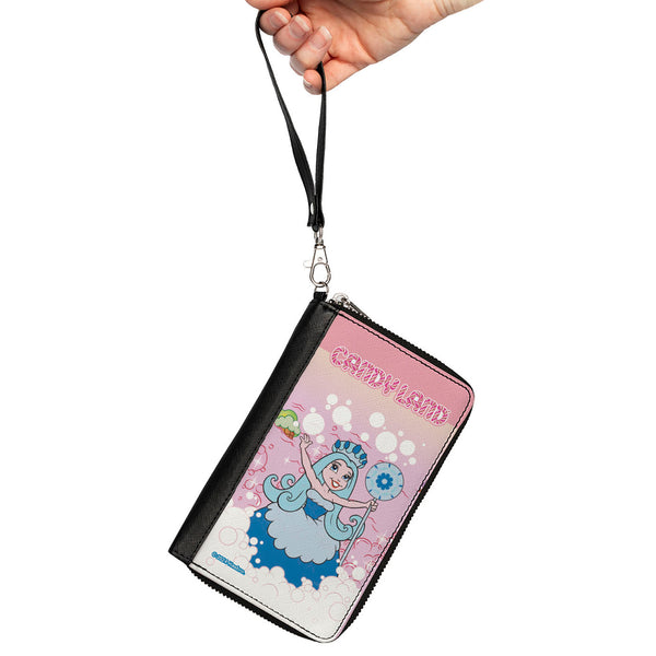 Buckle-Down PU Zip Around Wallet Rectangle - CANDY LAND Queen Frostine Ice Cream Sea Pose Pinks