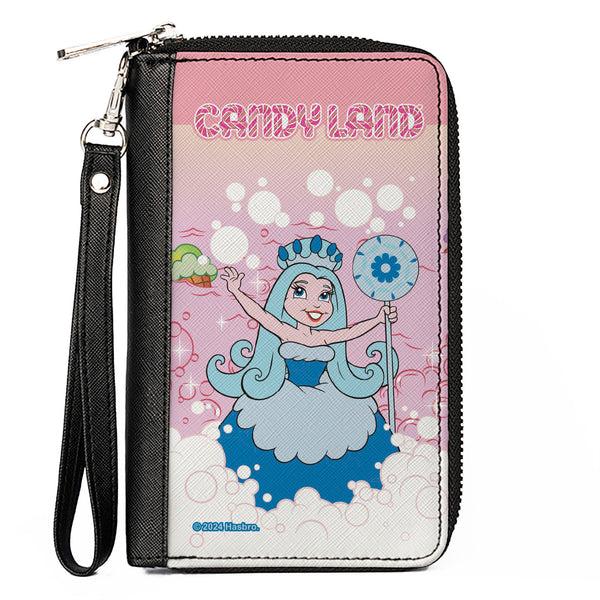 Buckle-Down PU Zip Around Wallet Rectangle - CANDY LAND Queen Frostine Ice Cream Sea Pose Pinks
