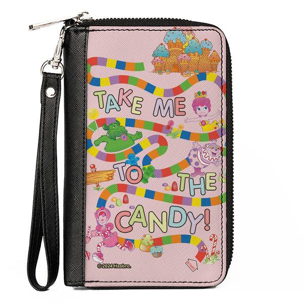 Buckle-Down PU Zip Around Wallet Rectangle - Candy Land TAKE ME TO THE CANDY Character Collage Pink/Multi Color