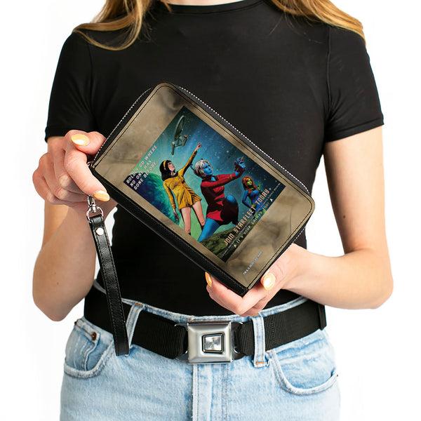 Buckle-Down PU Zip Around Wallet Rectangle - Classic Star Trek JOIN STARFLEET TODAY Member Group Pose