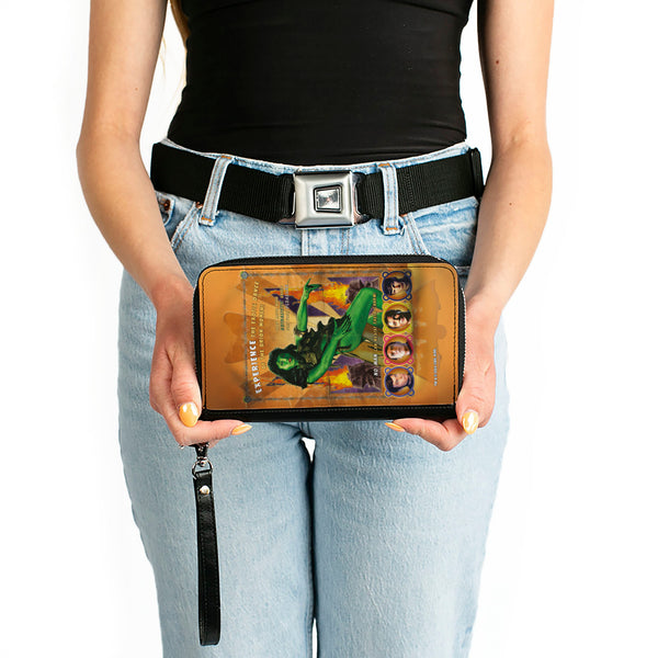Buckle-Down PU Zip Around Wallet Rectangle - Classic Star Trek Orion Women And Character Pose