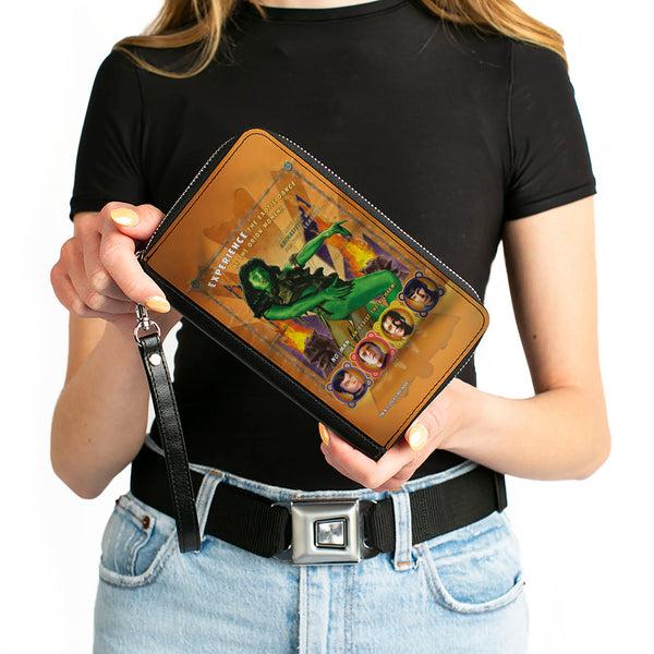 Buckle-Down PU Zip Around Wallet Rectangle - Classic Star Trek Orion Women And Character Pose