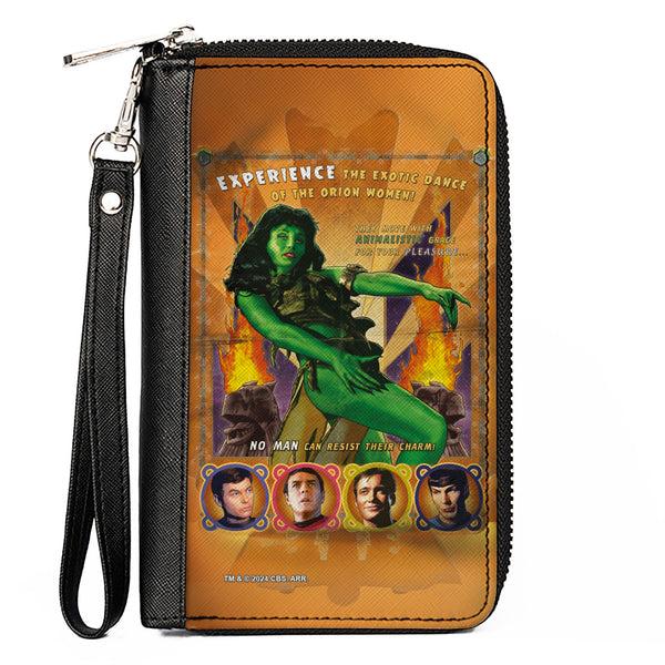 Buckle-Down PU Zip Around Wallet Rectangle - Classic Star Trek Orion Women and Character Pose