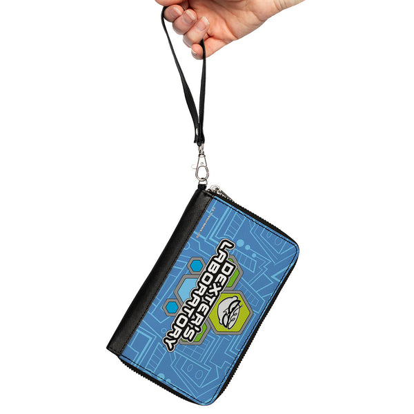 Buckle-Down PU Zip Around Wallet Rectangle - DEXTER'S LABORATORY Icon Blues