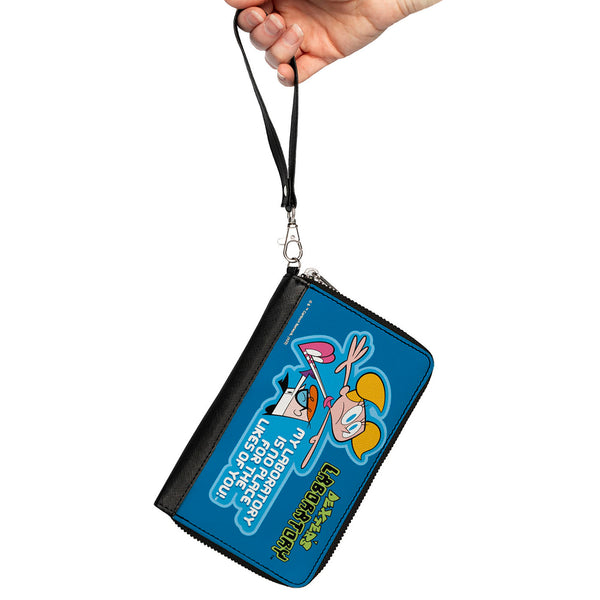 Buckle-Down PU Zip Around Wallet Rectangle - DEXTER'S LABORATORY Dexter And Dee Dee NO PLACE FOR THE LIKES OF YOU Pose Blues