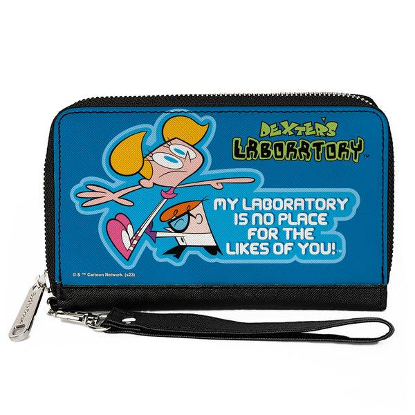 Buckle-Down PU Zip Around Wallet Rectangle - DEXTER'S LABORATORY Dexter and Dee Dee NO PLACE FOR THE LIKES OF YOU Pose Blues