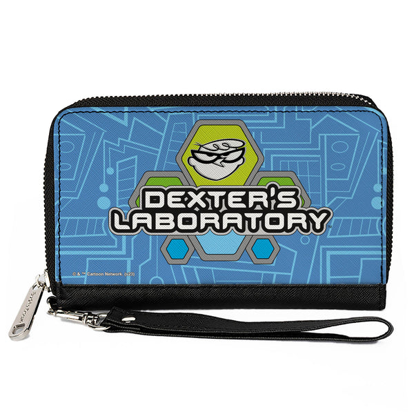 Buckle-Down PU Zip Around Wallet Rectangle - DEXTER'S LABORATORY Icon Blues