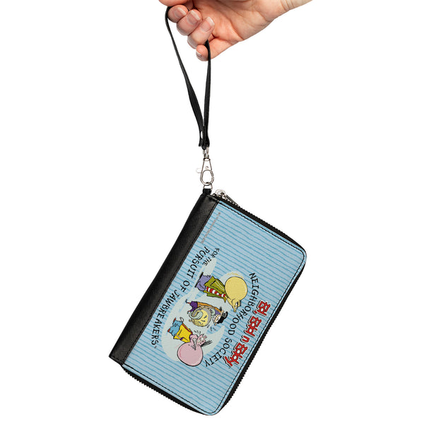 Buckle-Down PU Zip Around Wallet Rectangle - ED EDD N EDDY JAWBREAKERS Pose And Title Logo Blues