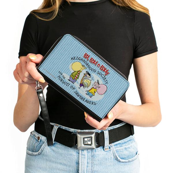 Buckle-Down PU Zip Around Wallet Rectangle - ED EDD N EDDY JAWBREAKERS Pose And Title Logo Blues