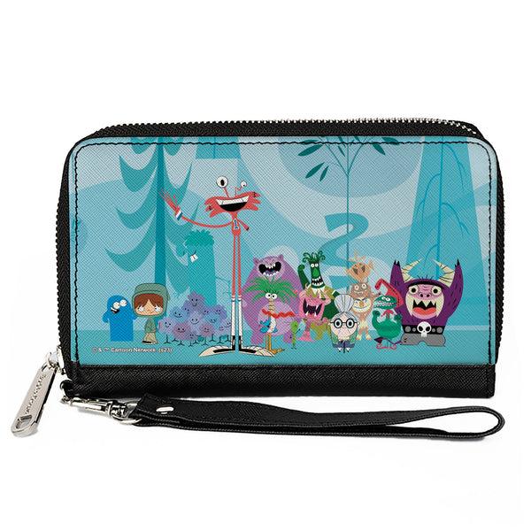 Buckle-Down PU Zip Around Wallet Rectangle - Foster's Home for Imaginary Friends Group Pose Blues