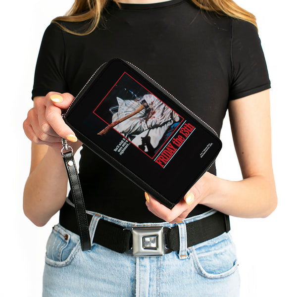 Buckle-Down PU Zip Around Wallet Rectangle - FRIDAY THE 13TH YOU'LL WISH IT WERE ONLY A NIGHTMARE Movie Poster