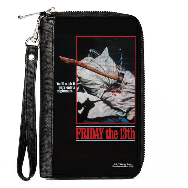 Buckle-Down PU Zip Around Wallet Rectangle - FRIDAY THE 13TH YOU'LL WISH IT WERE ONLY A NIGHTMARE Movie Poster