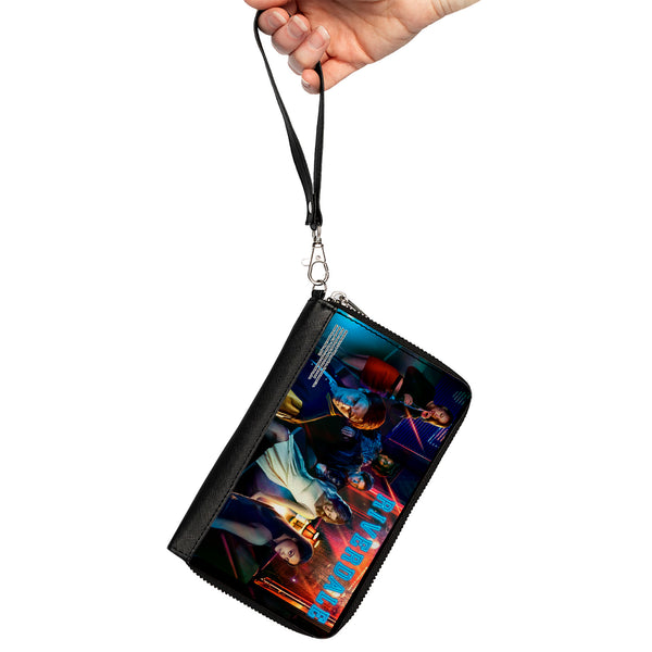 Buckle-Down PU Zip Around Wallet Rectangle - RIVERDALE 6-Character Diner Group Pose