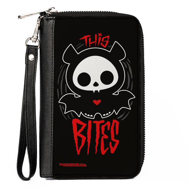 Buckle-Down PU Zip Around Wallet Rectangle - SKELANIMALS Diego the Bat Fog Pose This Bites