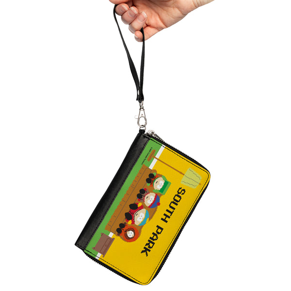 Buckle-Down PU Zip Around Wallet Rectangle - SOUTH PARK Boys 8-Bit Couch Pose Yellow